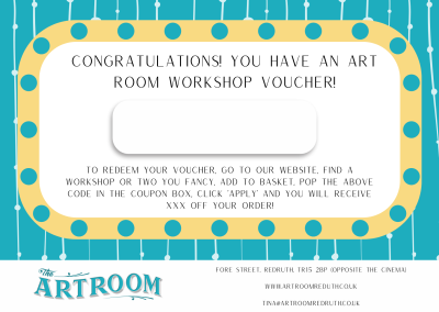 An example Art Room voucher